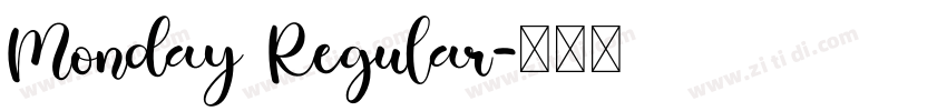 Monday Regular字体转换